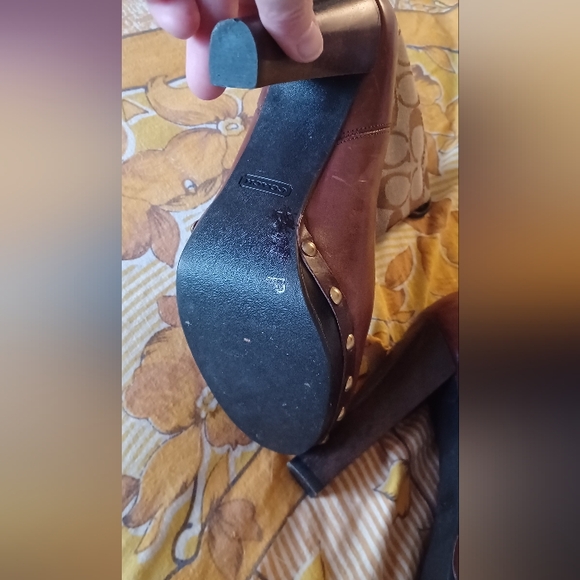 Y2k Coach Vintage Ediva Heeled Studded Boots - Picture 7 of 11